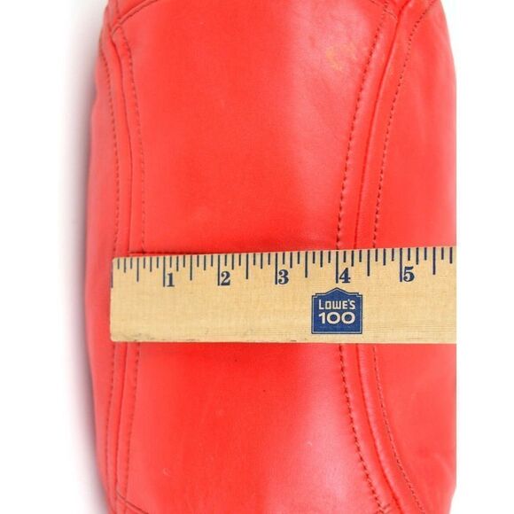 J.CREW RED GENUINE LEATHER THREE COMPARTMENTS HOBO SHOULDER BAG SATCHEL PURSE - Picture 14 of 16